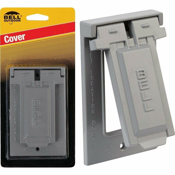 Bell Electrical Box Cover, 1 Gang, Rectangular, Aluminum, Flip/Snap, GFCI 5103-5